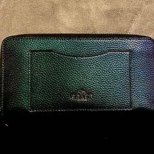 Coach large oil slick wallet